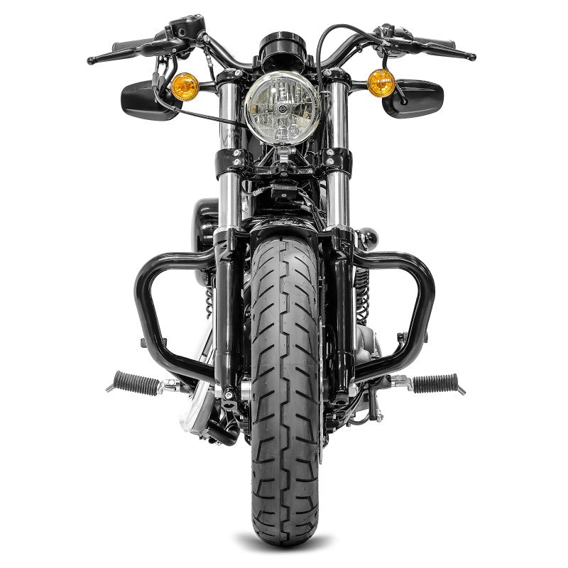 Crash bar tip Mustache pentru Harley Davidson Sportster 04-20, Negru Protectie motor