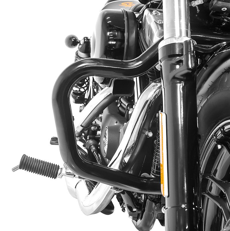 Crash bar tip Mustache pentru Harley Davidson Sportster 04-20, Negru Protectie motor