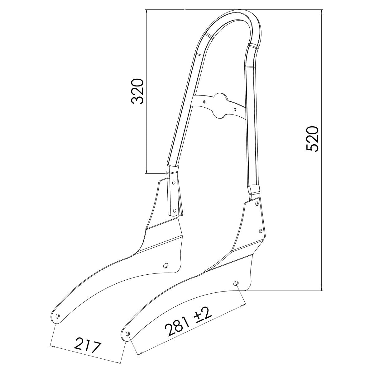 Sissy Bar CSM Indian Scout/Sixty 15-23
