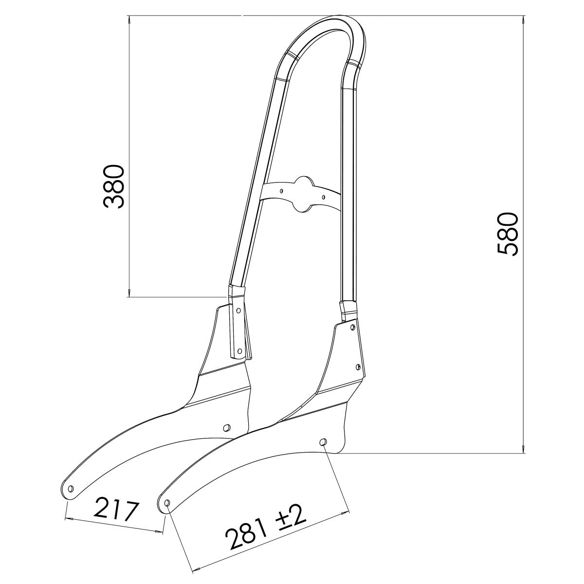 Sissy Bar CS L Indian Scout / Sixty 15-23
