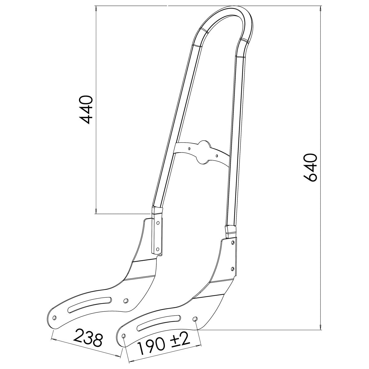 Sissy Bar CS XL Honda Rebel 500 17-23