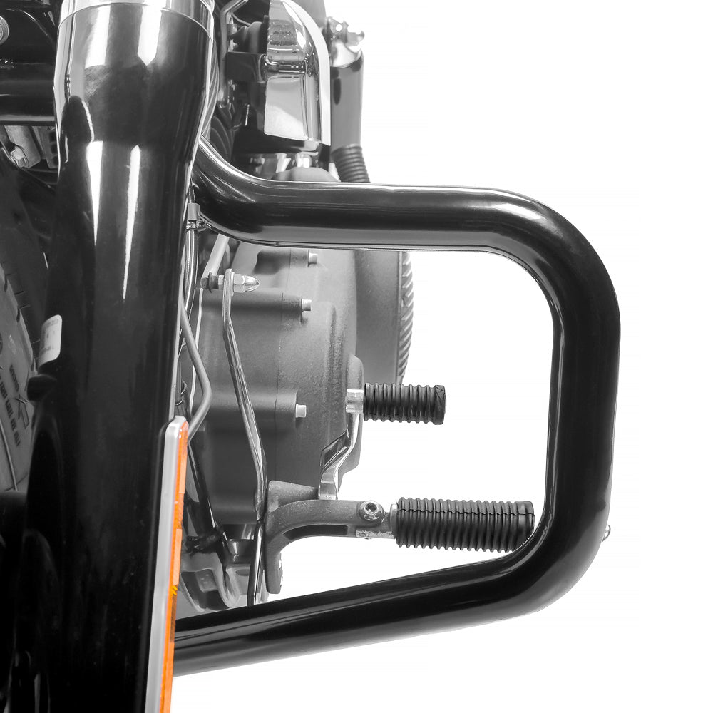 Crash bar tip Mustache pentru Harley Davidson Dyna - 2017, Negru Protectie motor