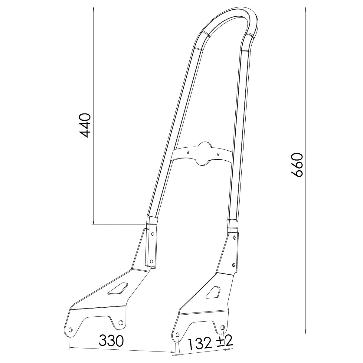 Sissy Bar CS XL Yamaha XV 950/ R 14-20