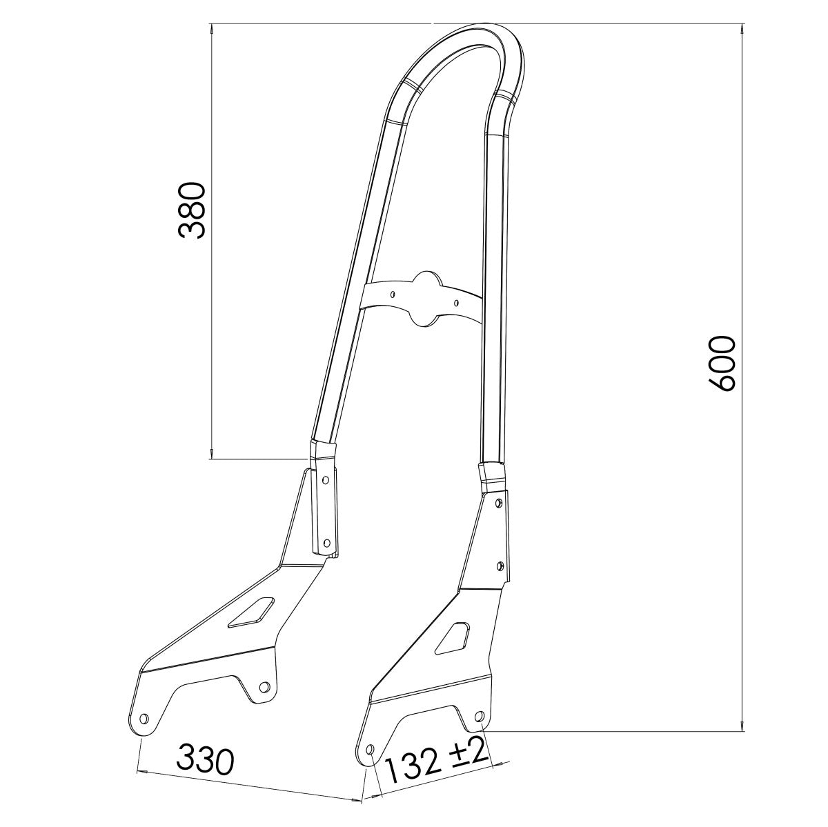 Sissy Bar CS L Yamaha XV 950/ R 14-20