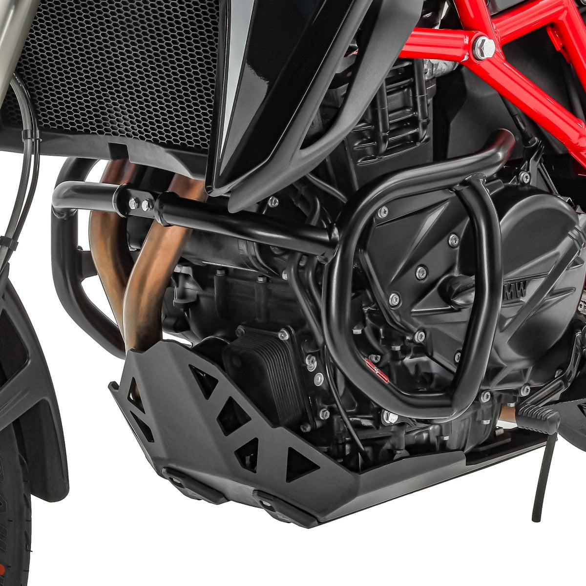 Crash bar pentru BMW F 800 GS 08-17, Partea inferioara, Negru Protectie motor