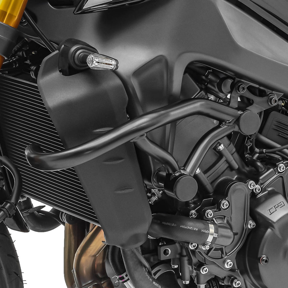 Crash bar pentru Yamaha MT-09 21-22, Partea centrala, Negru Protectie motor