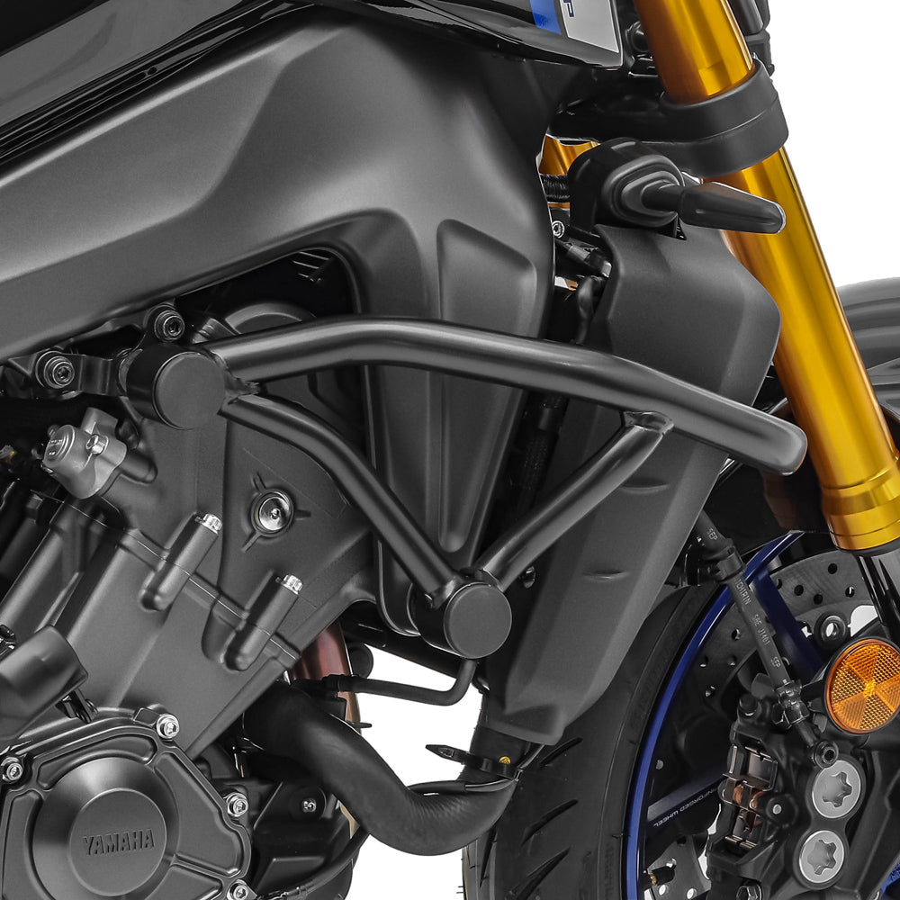 Crash bar pentru Yamaha MT-09 21-22, Partea centrala, Negru Protectie motor