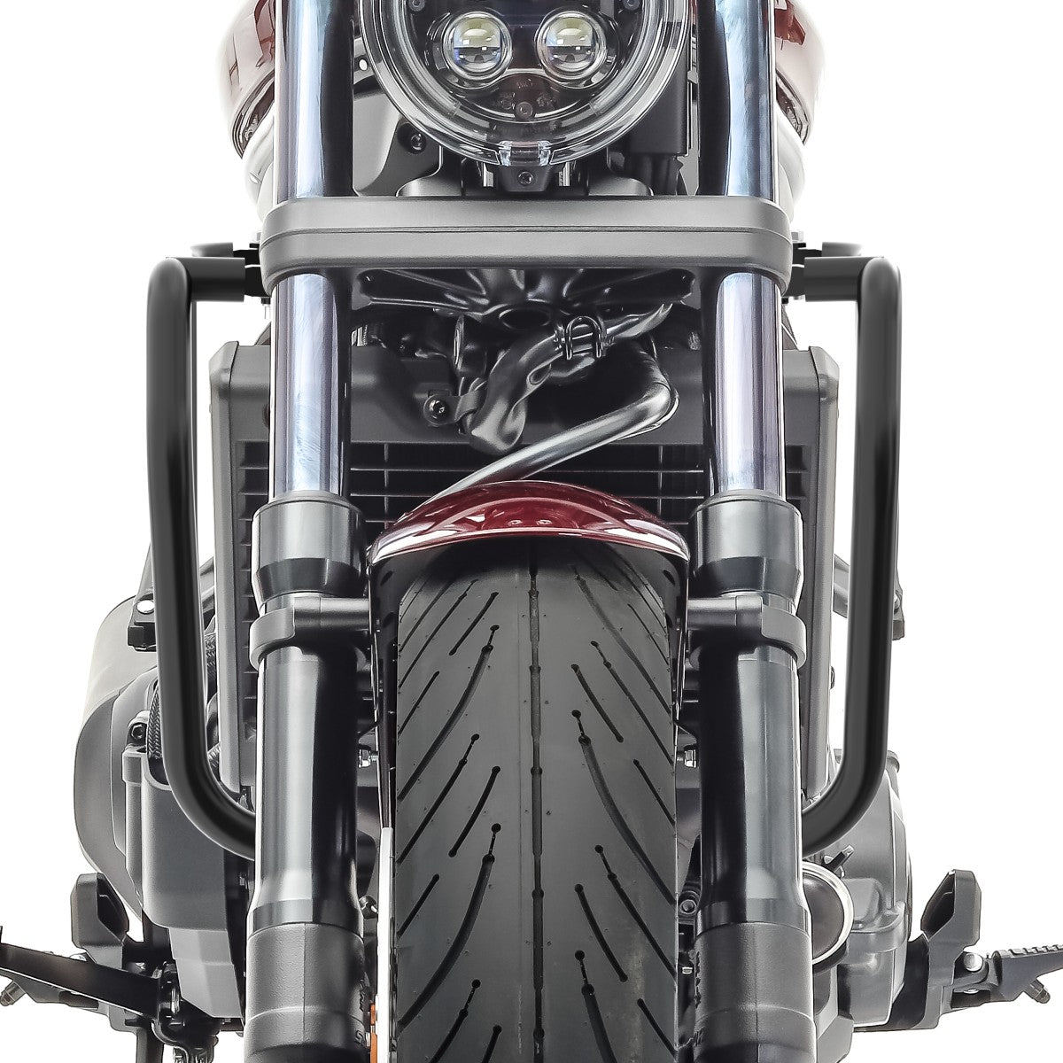 Crash bar pentru Honda Rebel 1100 CMX 21-24, Partea Superioara, Negru Protectie motor