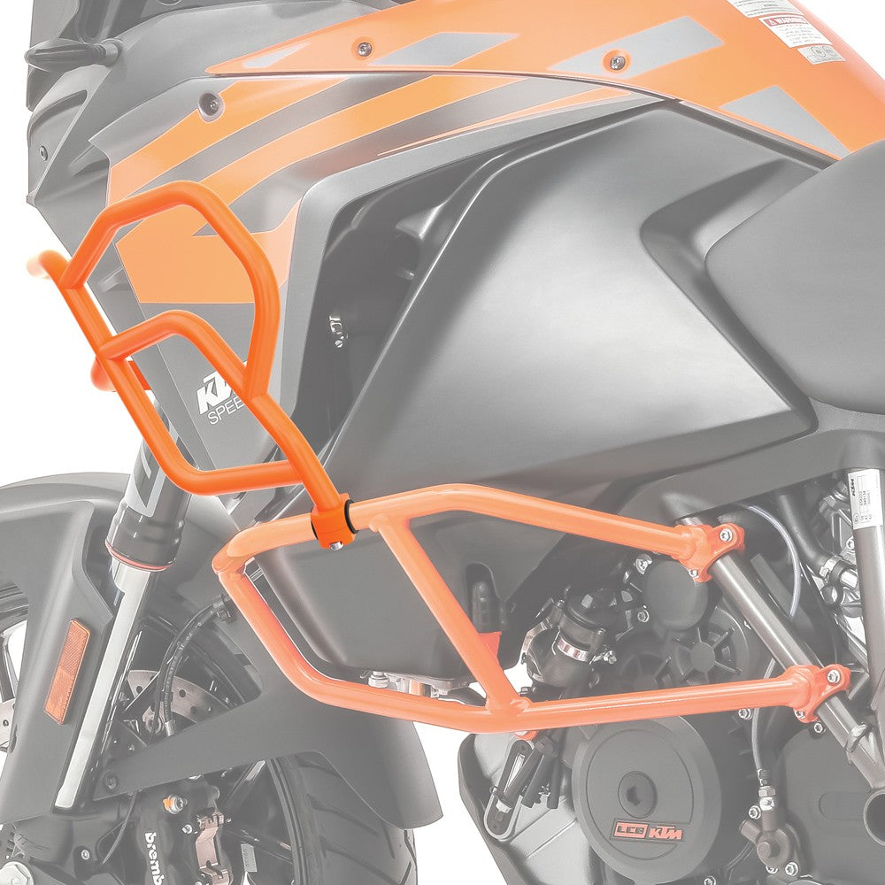 Crash bar, model XL, pentru KTM 1050 Adventure 15-16, Partea superioara, Portocaliu Protectie motor