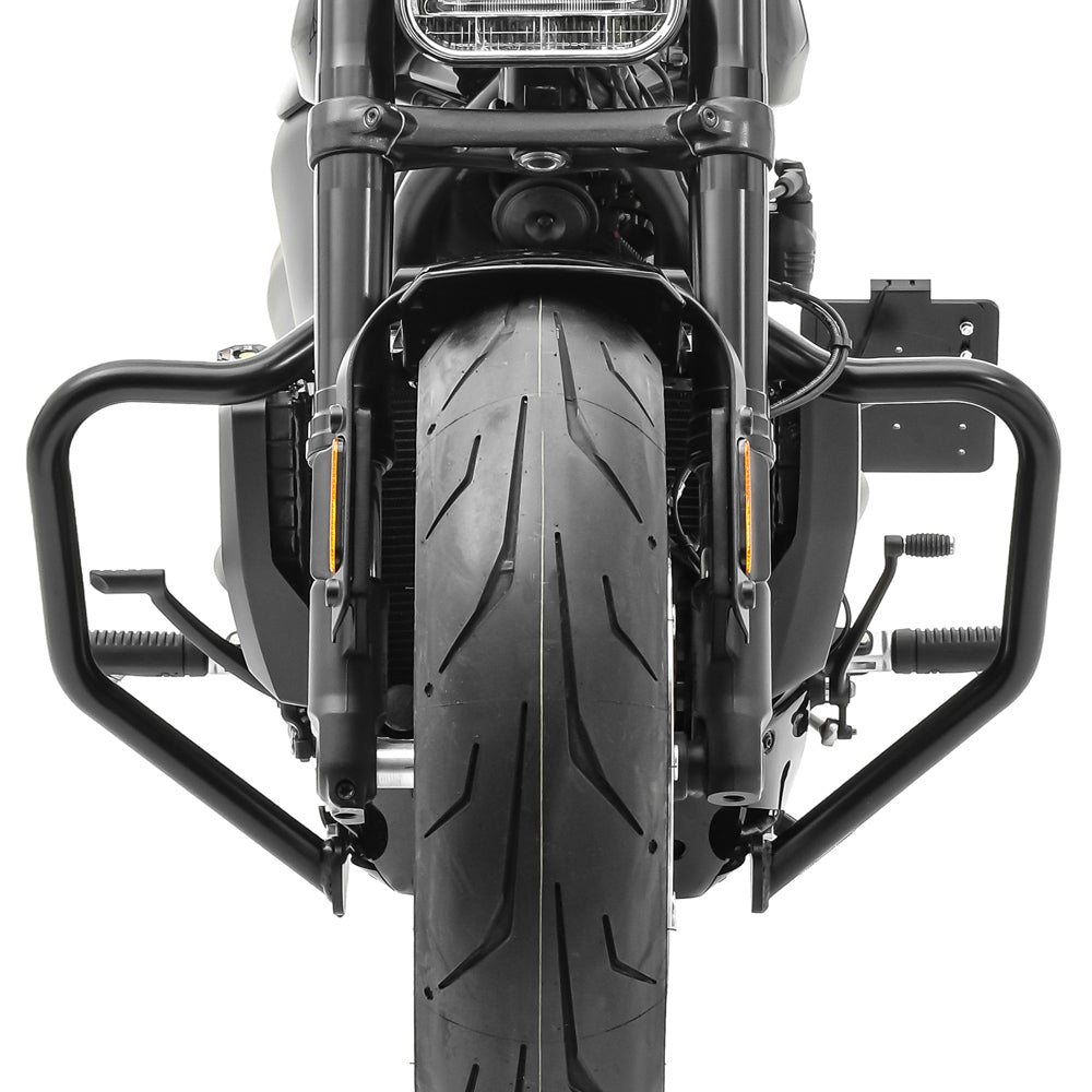 Crash bar tip Mustache pentru Harley Davidson Sportster S 1250 21-23, Negru Protectie motor
