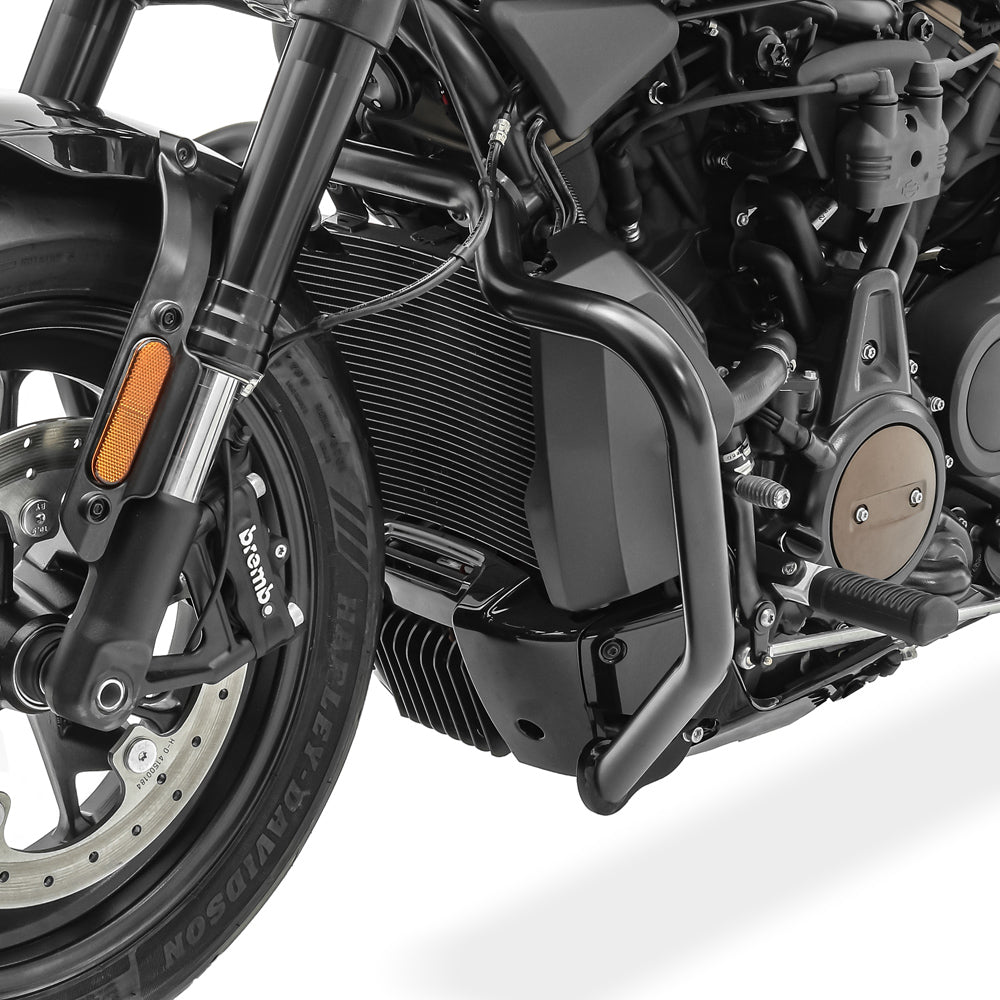 Crash bar tip Mustache pentru Harley Davidson Sportster S 1250 21-23, Negru Protectie motor