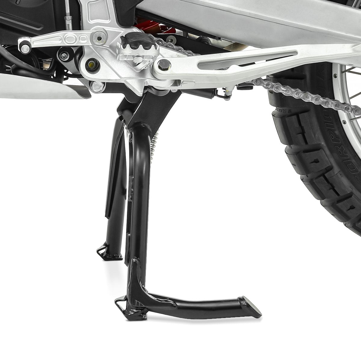 Cric central negru montat pe Aprilia Tuareg 660 2022