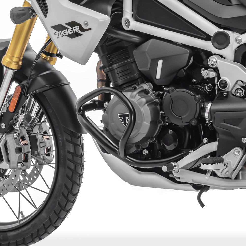 Crash bar pentru Triumph Tiger 1200 GT / Pro 22-24, Partea inferioara, Negru Protectie motor
