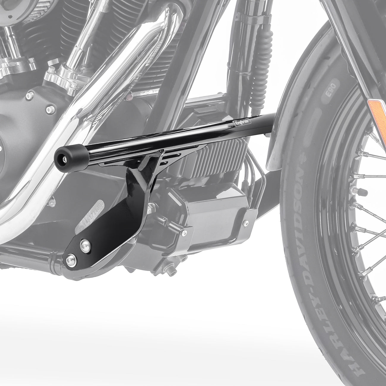 Crash bar pentru Harley Davidson Dyna 1990-2017, Partea de jos, Negru Protectie motor
