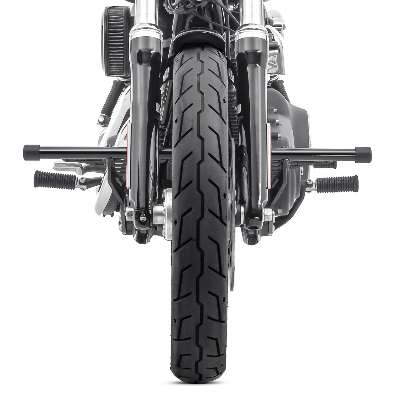 Crash bar pentru Harley Davidson Dyna 1990-2017, Partea de jos, Negru Protectie motor