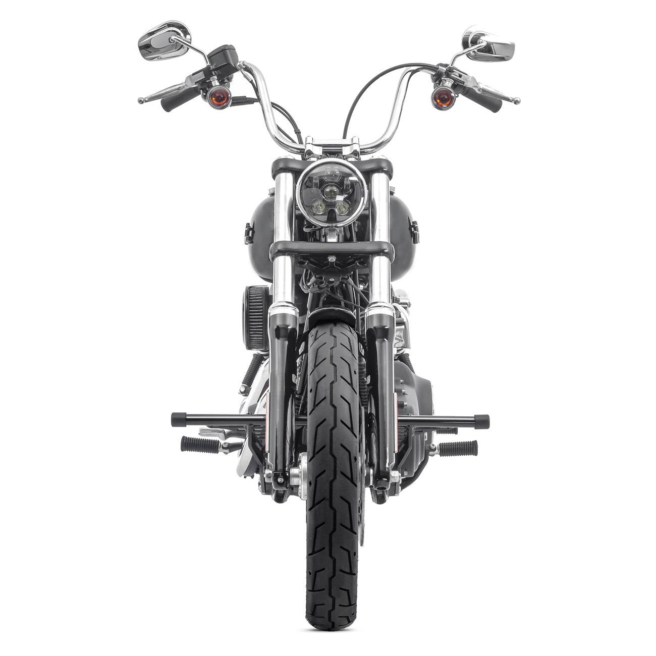 Crash bar pentru Harley Davidson Dyna 1990-2017, Partea de jos, Negru Protectie motor