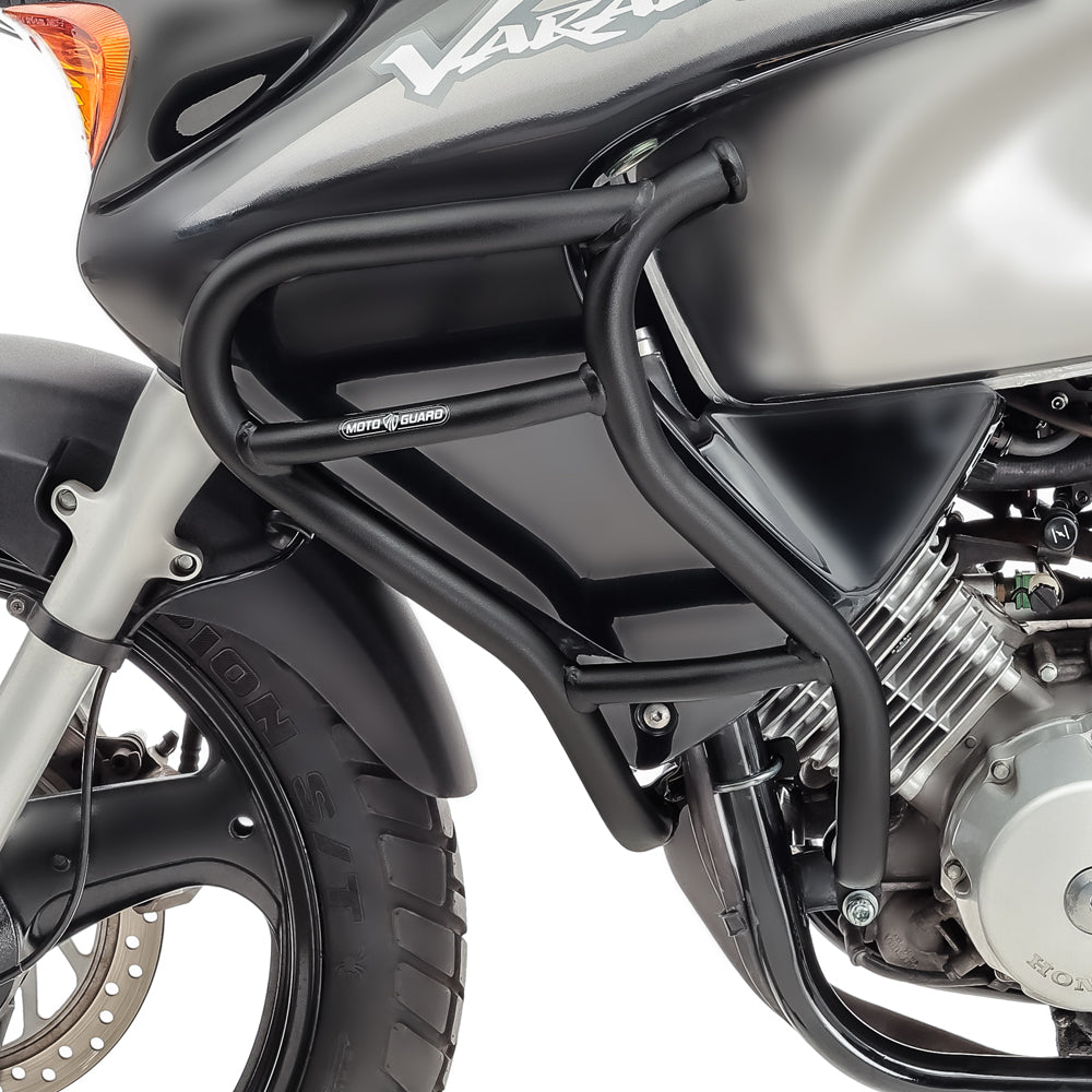 Crash bar pentru Honda Varadero 125 01-06, Partea de sus, Negru Protectie motor