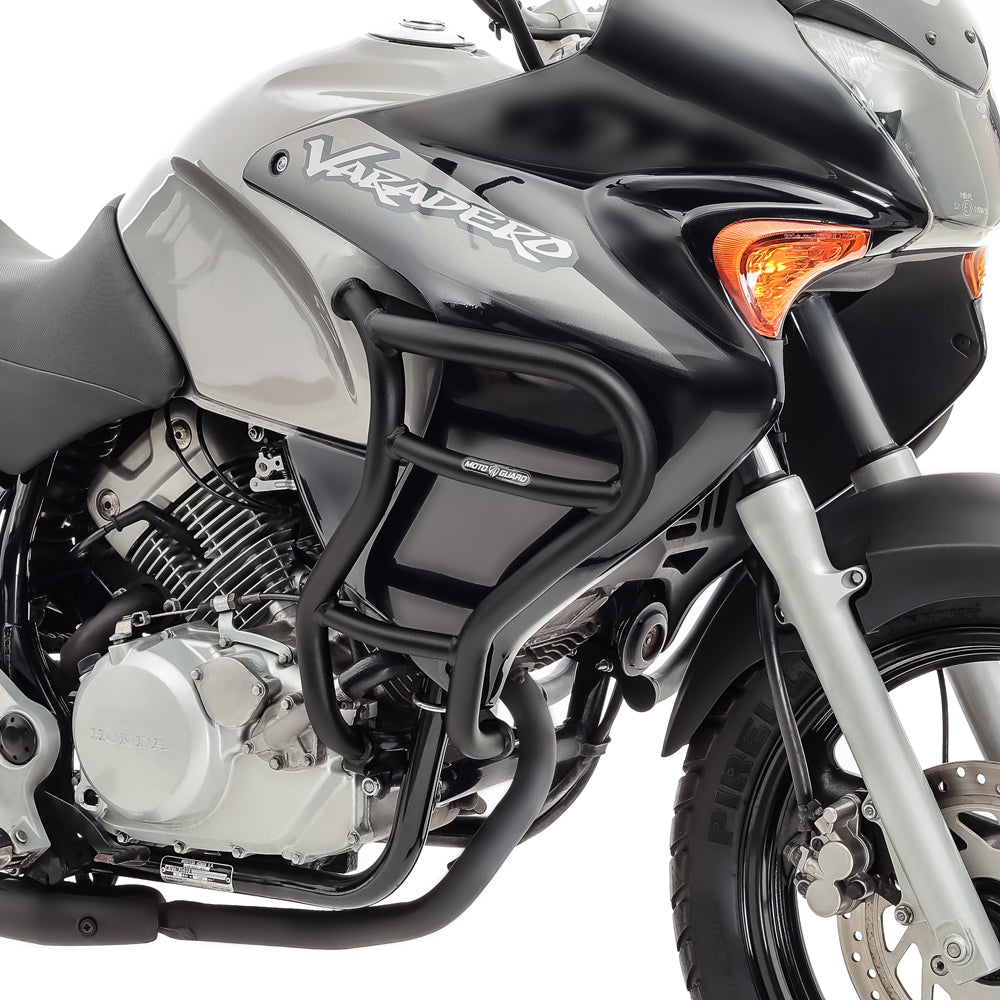 Crash bar pentru Honda Varadero 125 01-06, Partea de sus, Negru Protectie motor