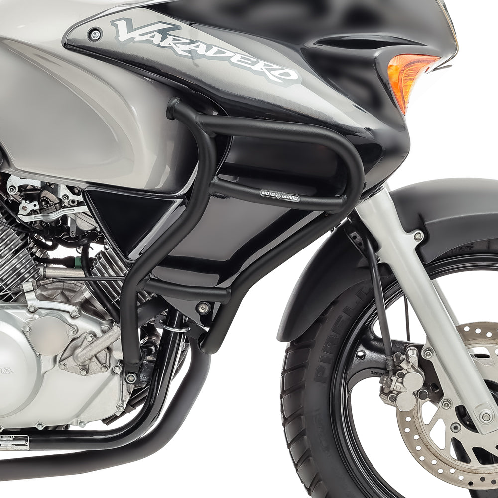 Crash bar pentru Honda Varadero 125 01-06, Partea de sus, Negru Protectie motor