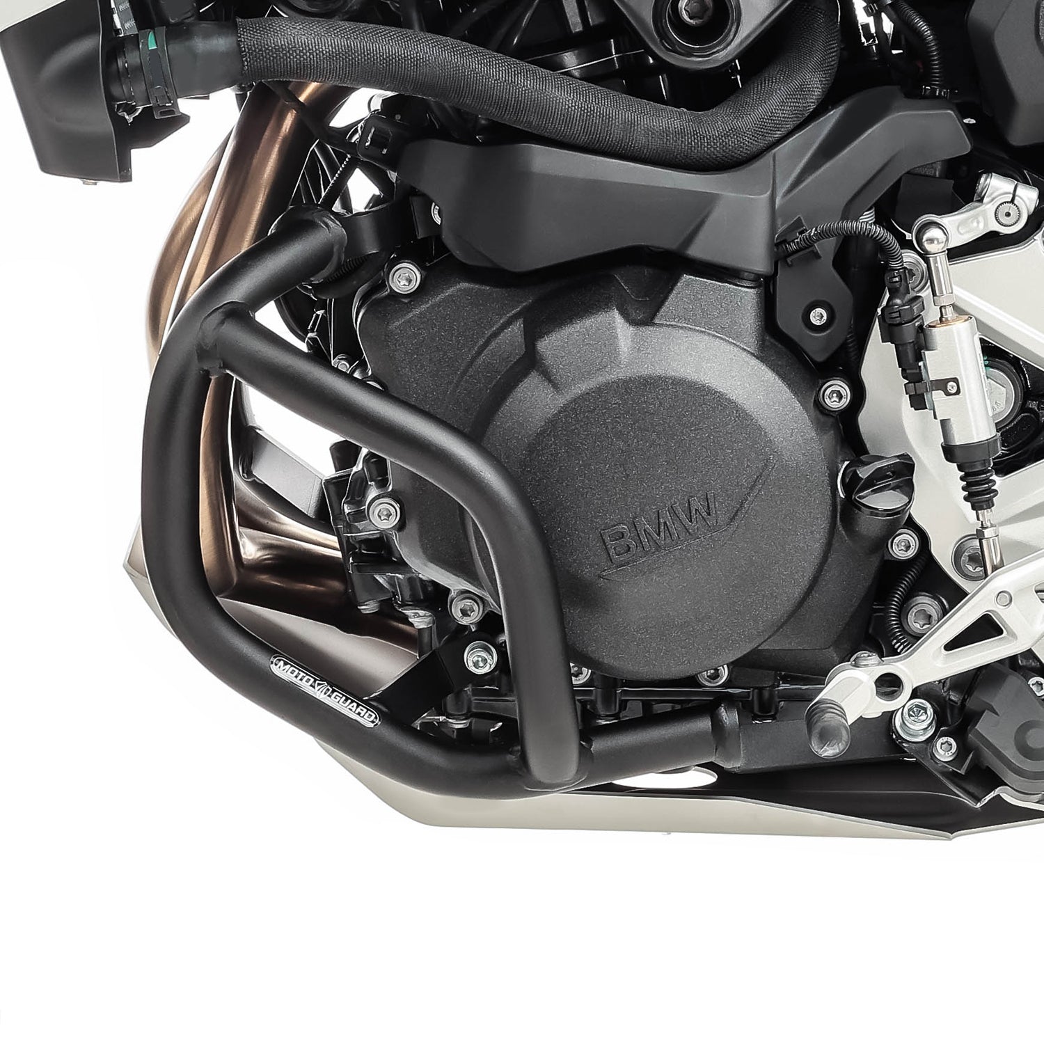 Crash bar, pentru BMW F 900 GS 2024, Partea inferioara, Negru Protectie motor