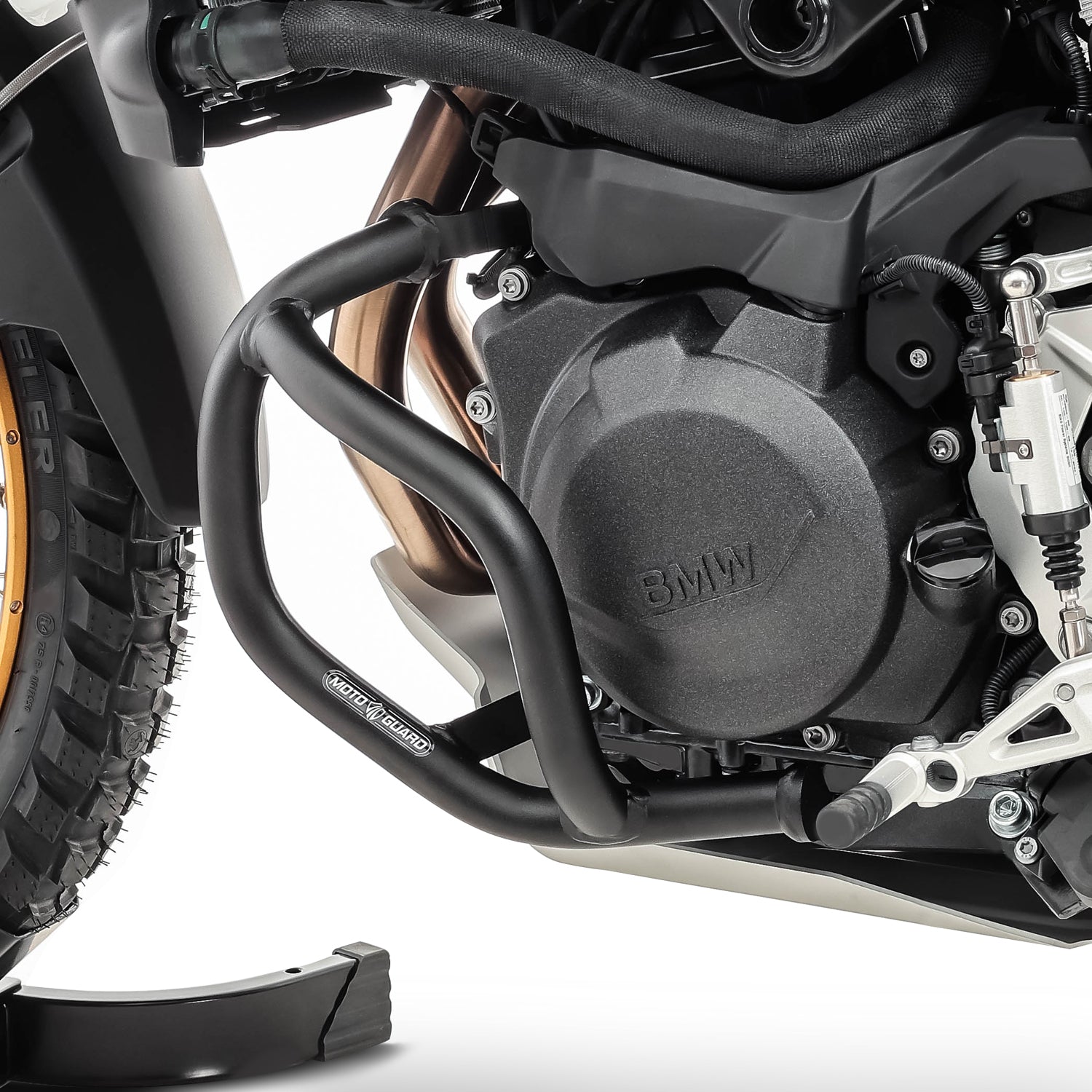 Crash bar, pentru BMW F 900 GS 2024, Partea inferioara, Negru Protectie motor