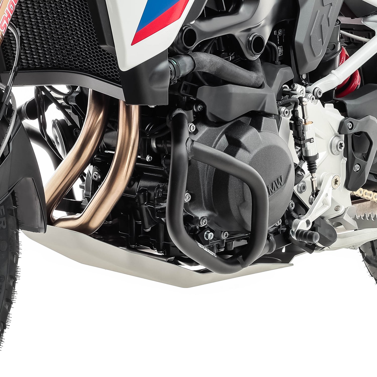 Crash bar, pentru BMW F 900 GS 2024, Partea inferioara, Negru Protectie motor