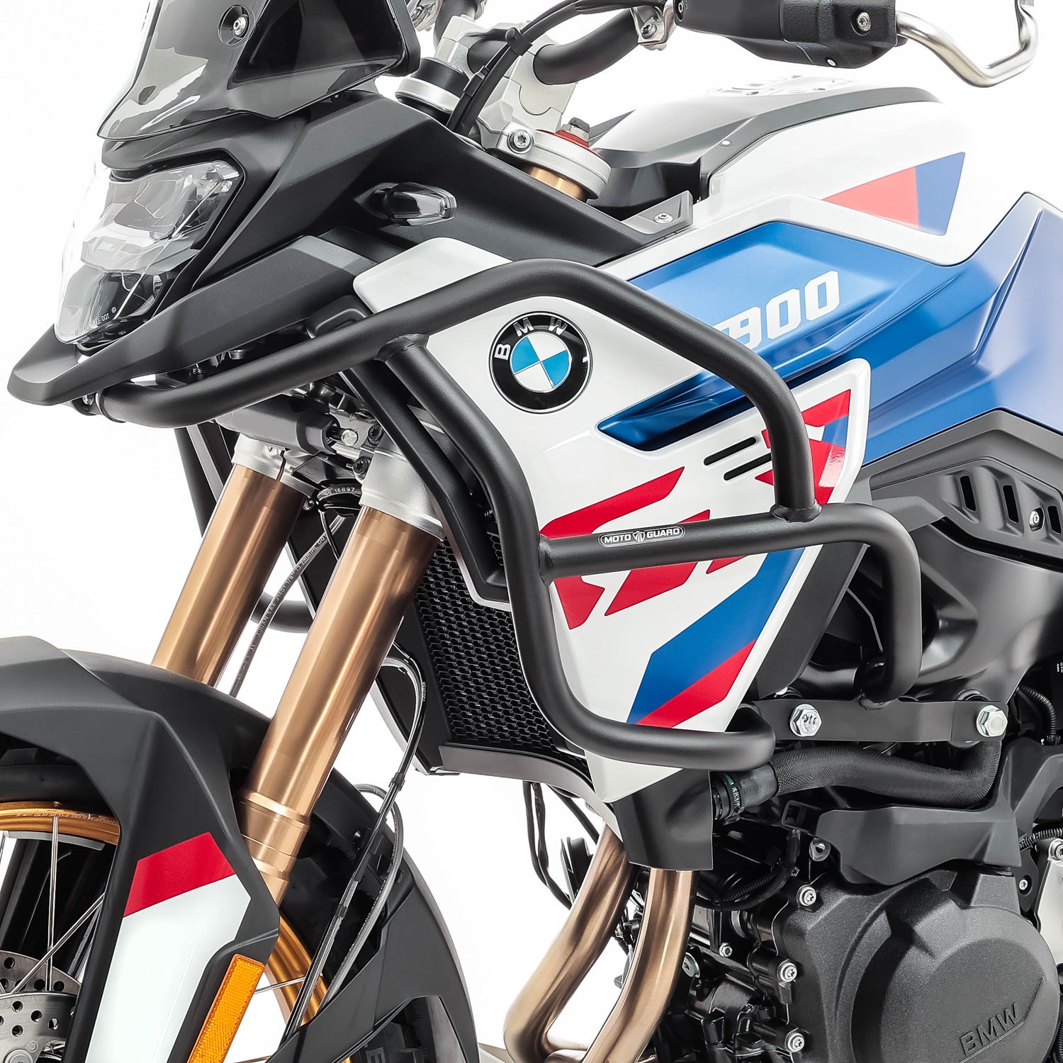 Crash bar, pentru BMW F 900 GS 2024, Partea superioara, Negru Protectie motor