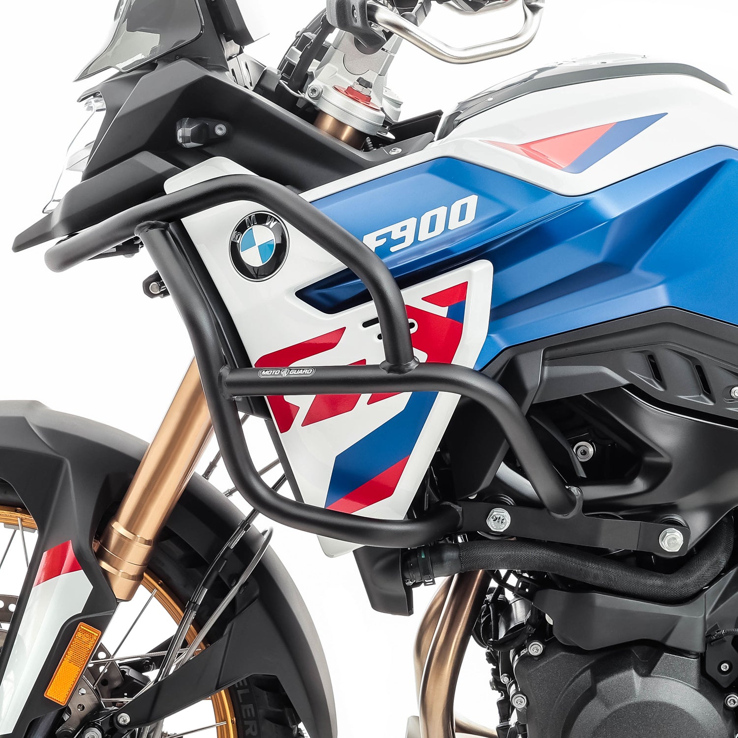 Crash bar, pentru BMW F 900 GS 2024, Partea superioara, Negru Protectie motor