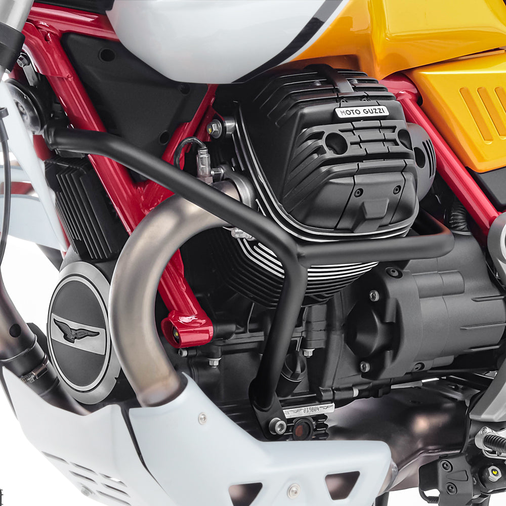 Crash bar pentru Moto Guzzi V85 TT 19-24, Partea de jos, Negru Protectie motor