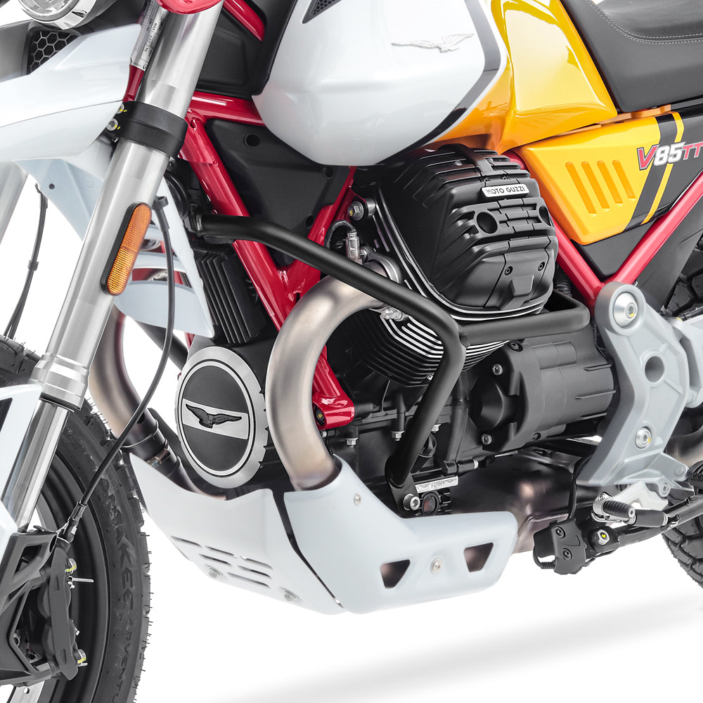 Crash bar pentru Moto Guzzi V85 TT 19-24, Partea de jos, Negru Protectie motor