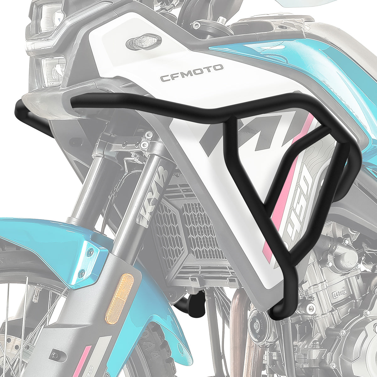 Crash bar pentru CFMoto 450MT 24-25, Negru, Partea superioara