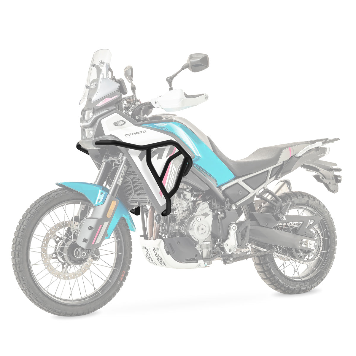 Crash bar pentru CFMoto 450MT 24-25, Negru, Partea superioara
