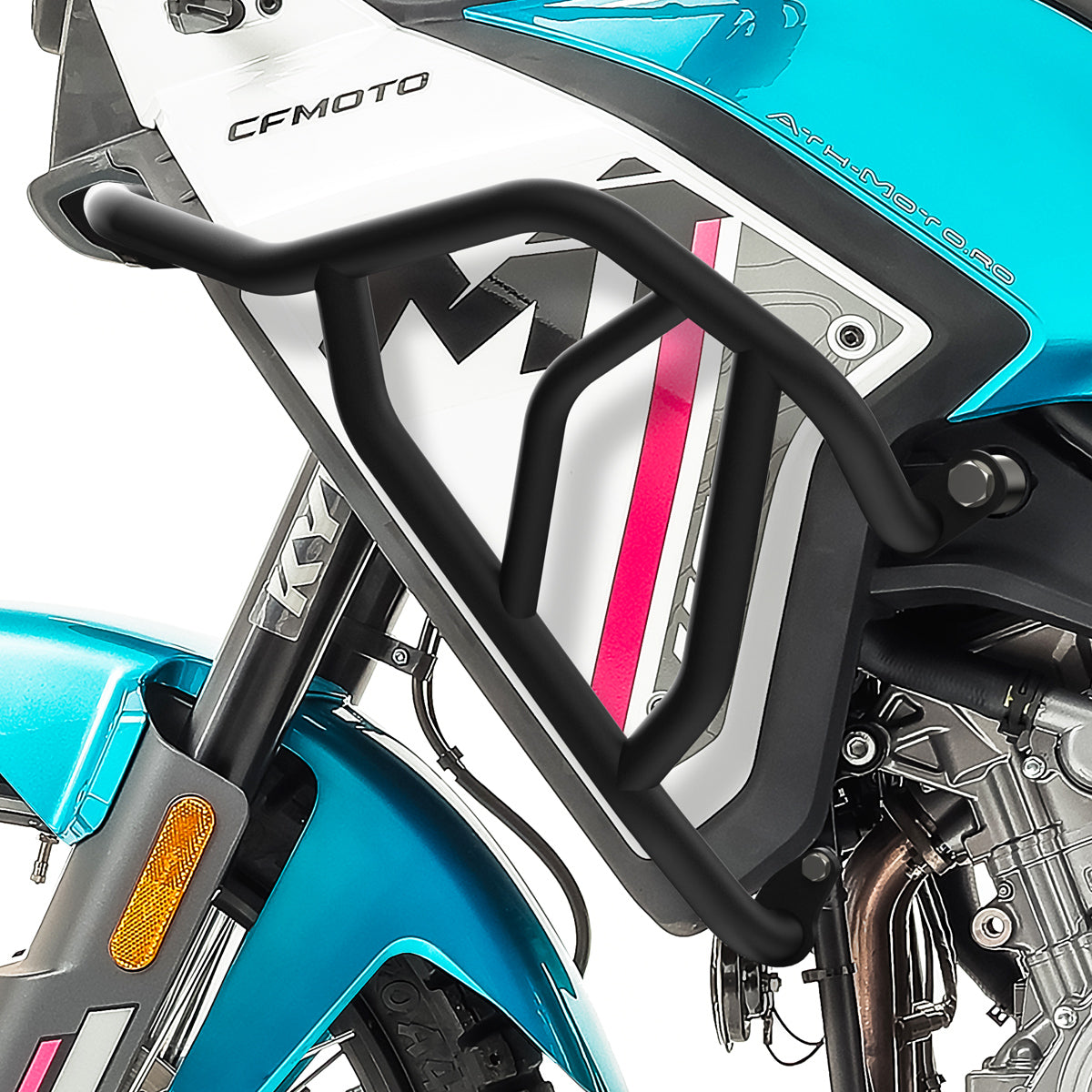 Crash bar pentru CFMoto 450MT 24-25, Negru, Partea superioara