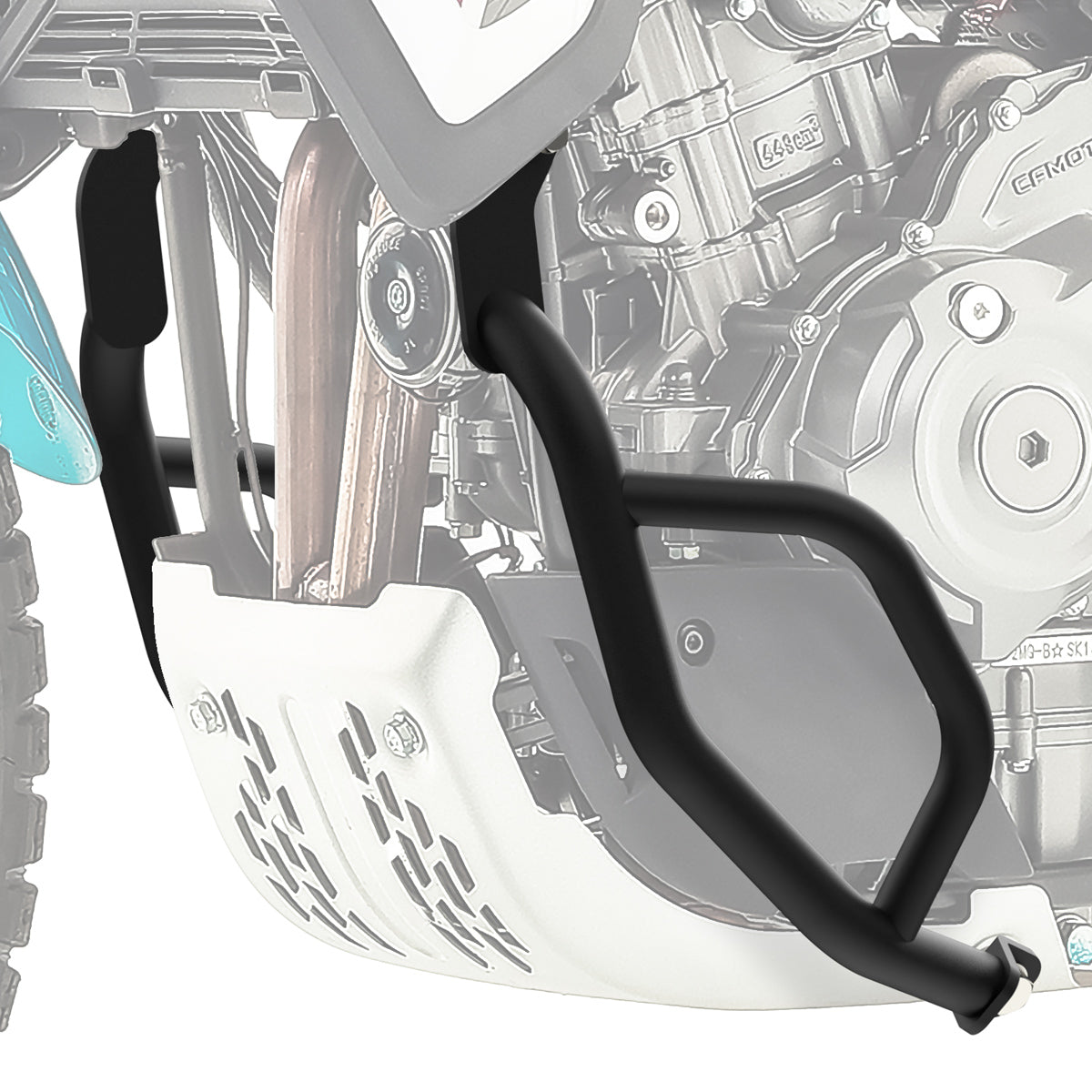 Crash bar pentru CFMoto 450MT 24-25, Negru, Partea inferioara