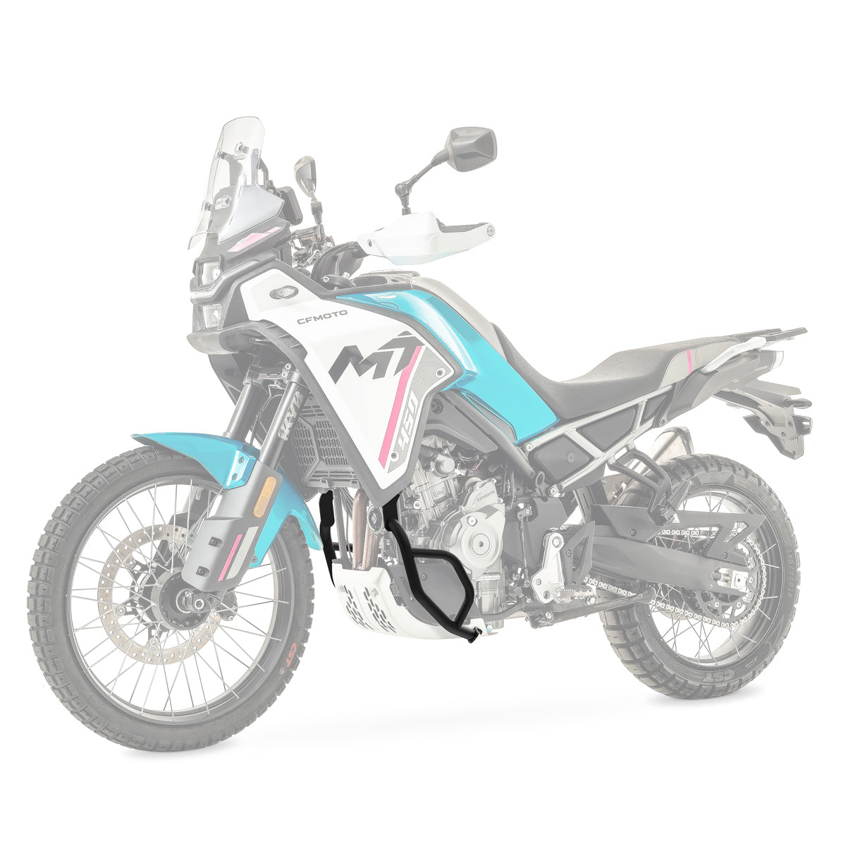 Crash bar pentru CFMoto 450MT 24-25, Negru, Partea inferioara