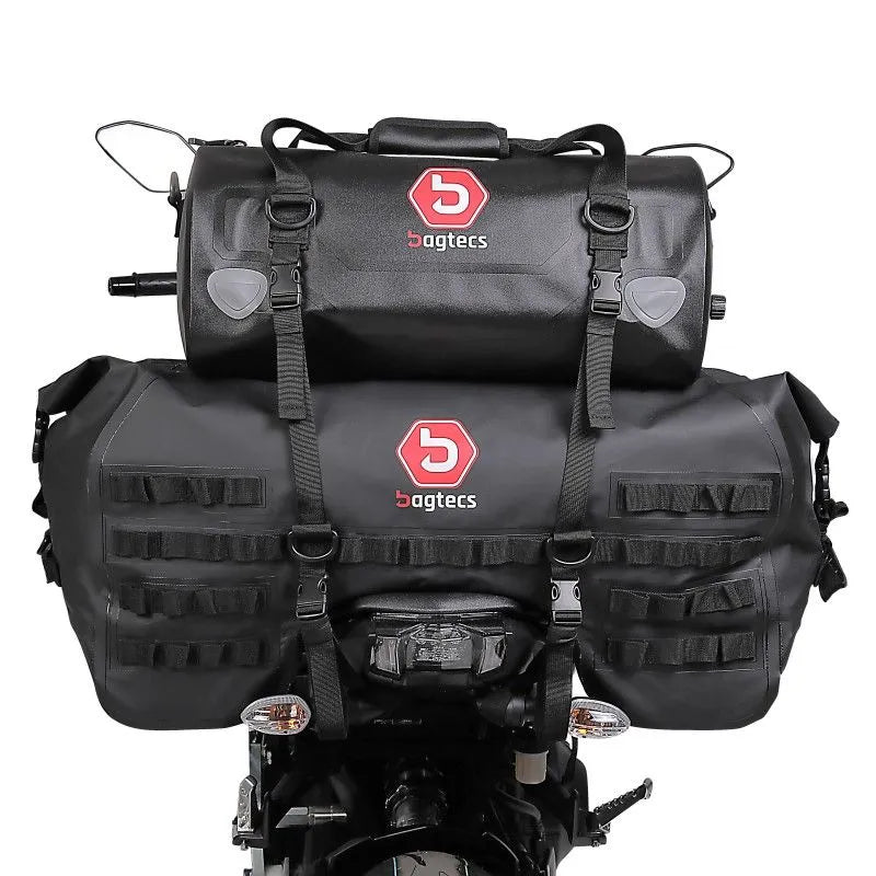 Set geanta codita Bagtecs SX70 impermeabila, 70 L, negru
