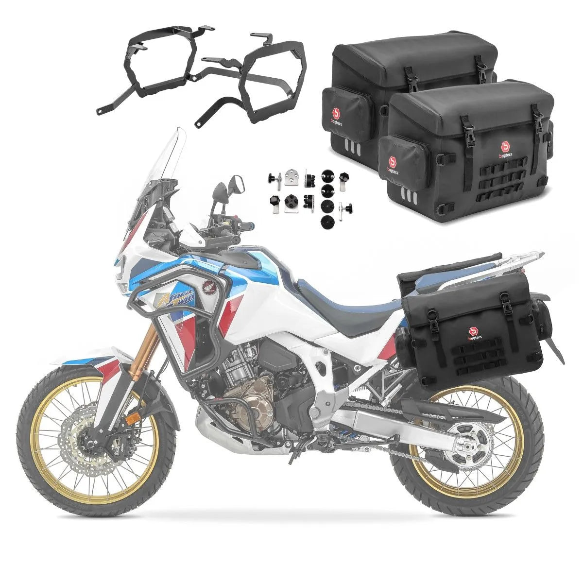 Set 2x genti laterale + suport, pentru BMW F 850 GS Adventure 19-22, Negru