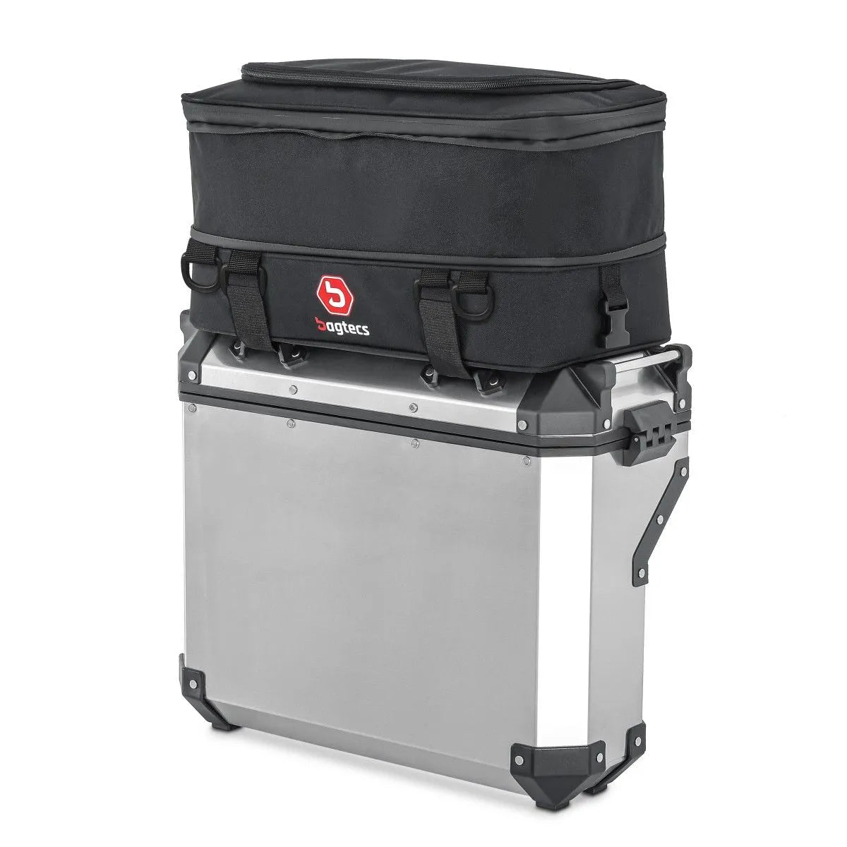 Set 2x geanta interioara moto pentru cutii laterale auminiu, Bagtecs BF2, Neagra
