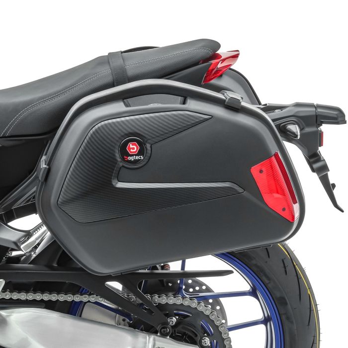 Set cutii laterale moto Bagtecs SC22 cu suport universal.