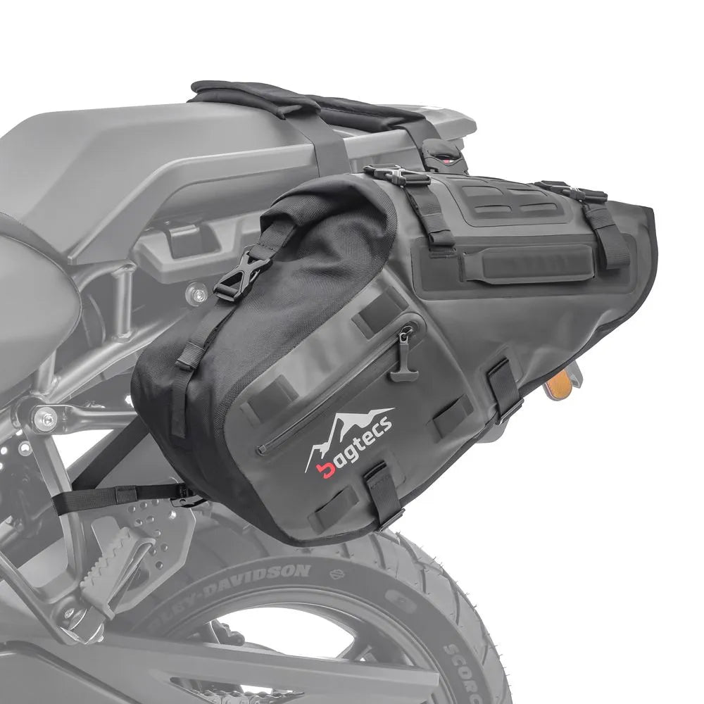 Set suport pentru genti laterale compatibil cu Yamaha Tracer 9 / GT 21-24, suport sacoșe Bagtecs SC68, Negru