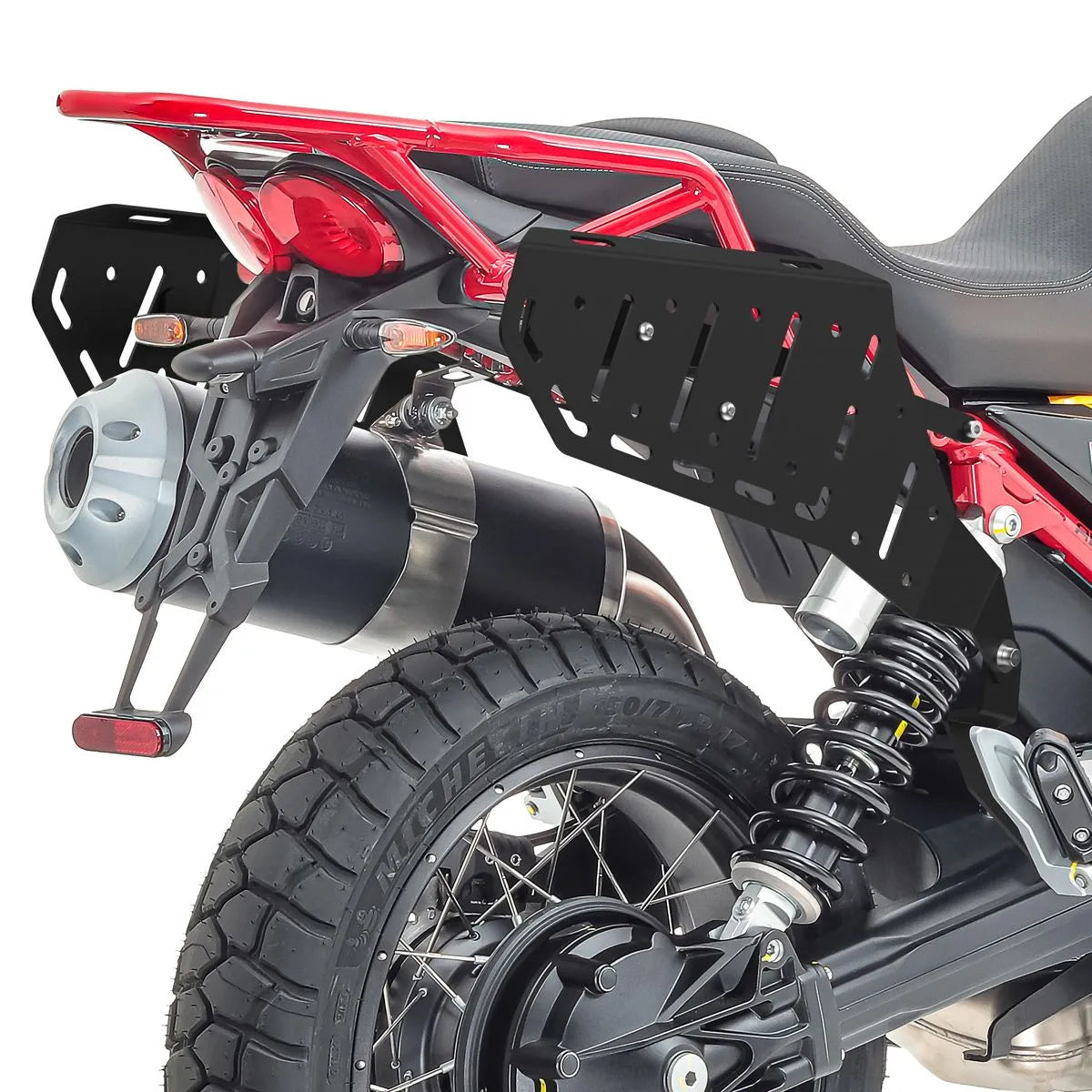 Set suport pentru genti laterale compatibil cu Moto Guzzi V85 TT 19-23, suport sacoșe Bagtecs SC66, Negru