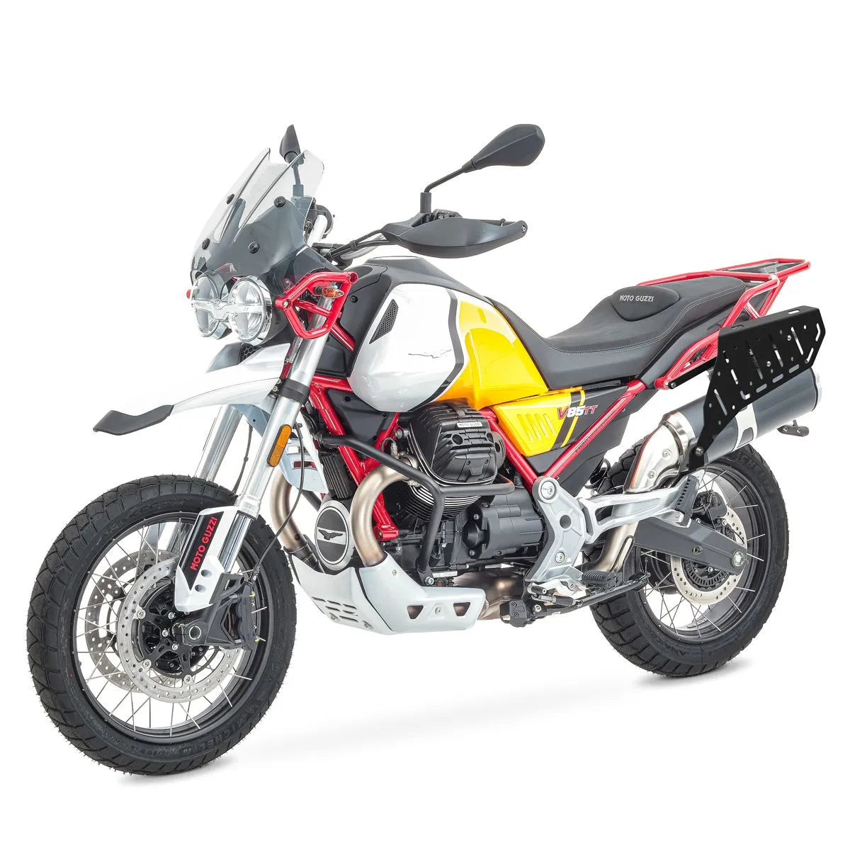 Set suport pentru genti laterale compatibil cu Moto Guzzi V85 TT 19-23, suport sacoșe Bagtecs SC66, Negru