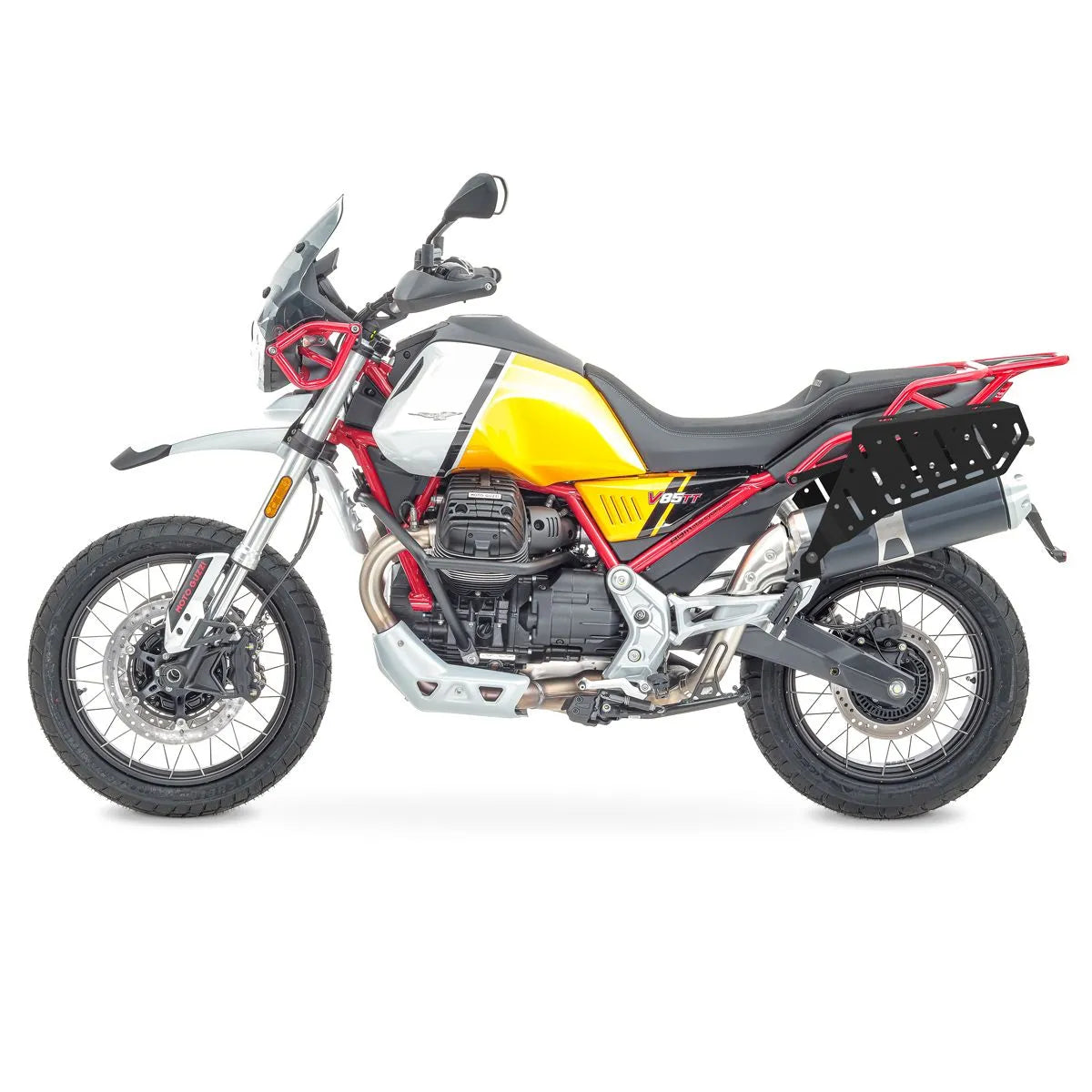 Set suport pentru genti laterale compatibil cu Moto Guzzi V85 TT 19-23, suport sacoșe Bagtecs SC66, Negru