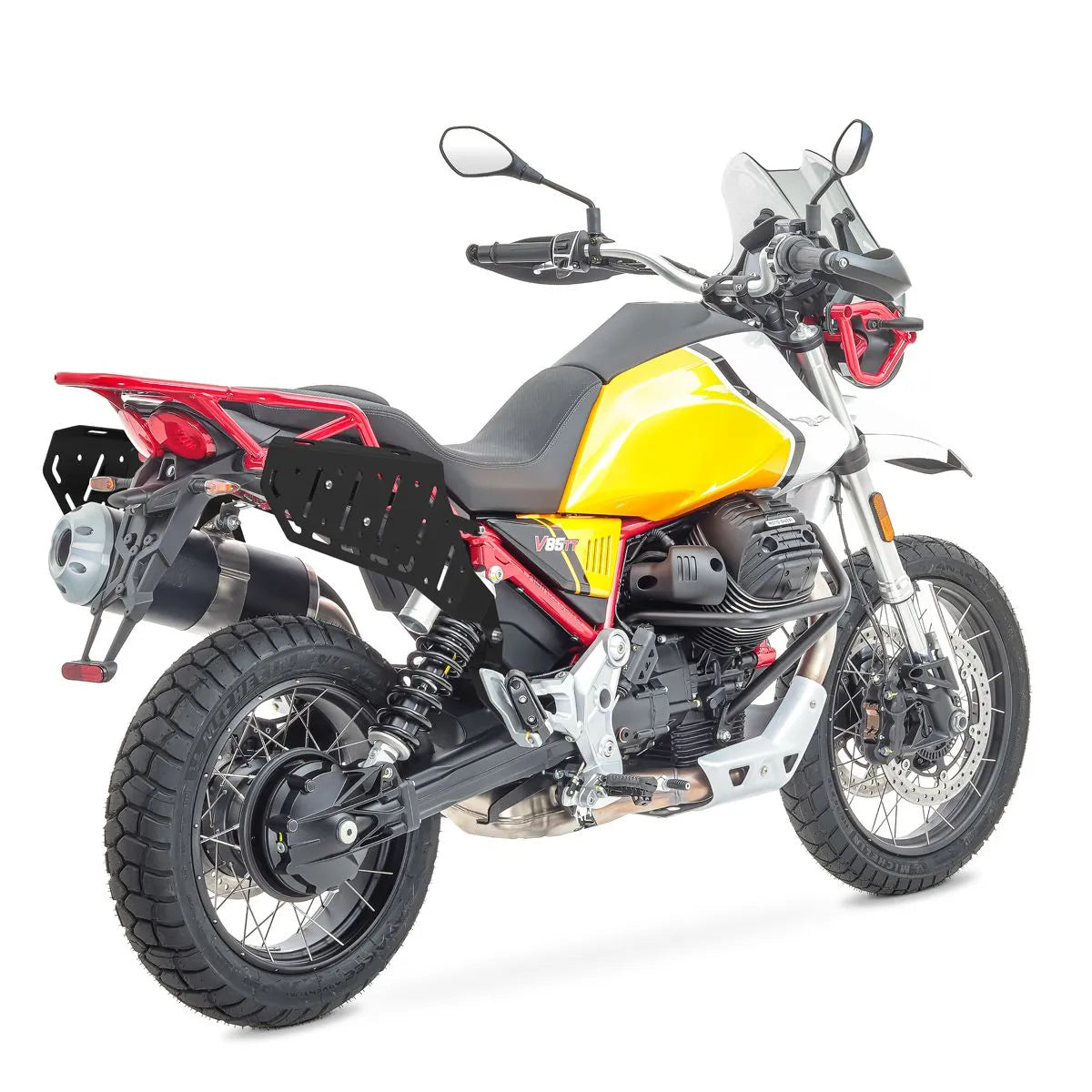 Set suport pentru genti laterale compatibil cu Moto Guzzi V85 TT 19-23, suport sacoșe Bagtecs SC66, Negru