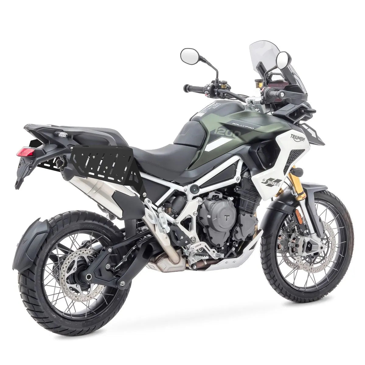 Set suport pentru genti laterale compatibil cu Triumph Tiger 1200 GT / Rally / Pro 22-25, suport sacoșe Bagtecs SC67, Negru