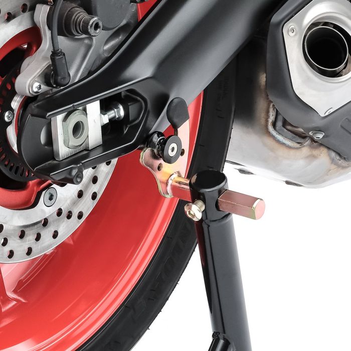 Stand și dolly pentru roata spate a motocicletei.