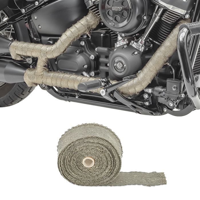 Bandă termoizolantă evacuare Craftride titanium 10 m vedere produs