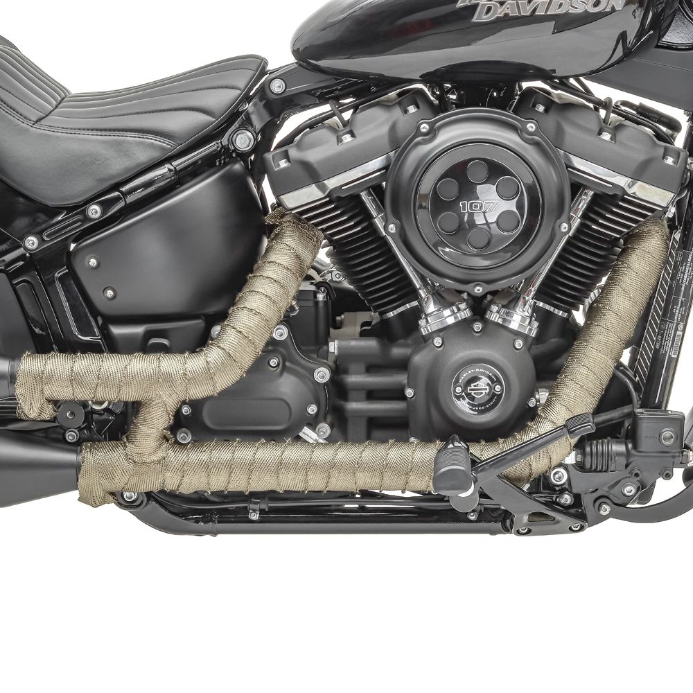 Protecție termică pentru evacuare motocicletă cu bandă titanium