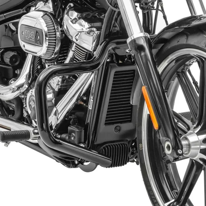 Crash bar Mustache Protecţie motor compatibilă cu Harley Davidson Softail 18-23 negru Protectie motor