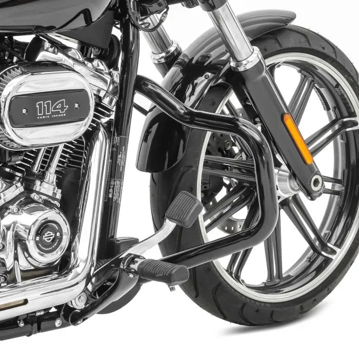 Crash bar Mustache Protecţie motor compatibilă cu Harley Davidson Softail 18-23 negru Protectie motor